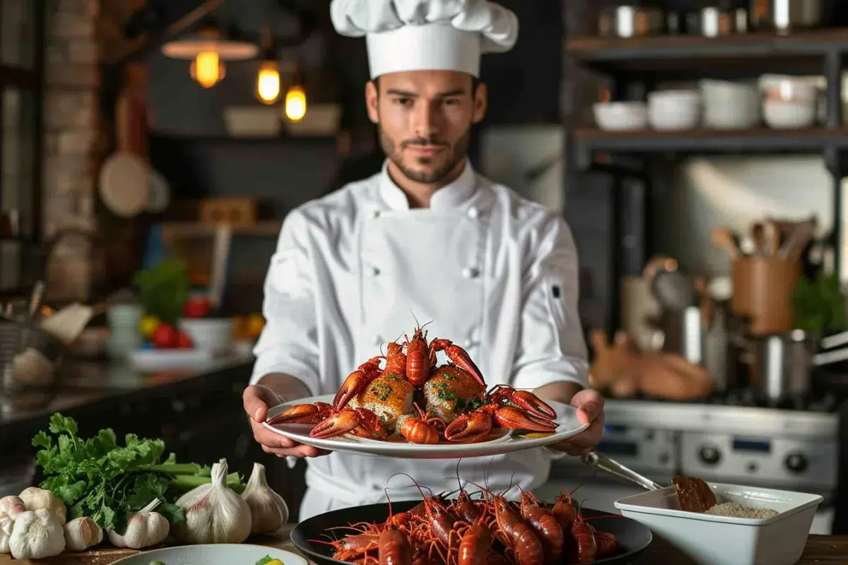 Le poulet aux écrevisses : une recette savoureuse en 5 étapes expliquée par le chef Alexandre Fontaine