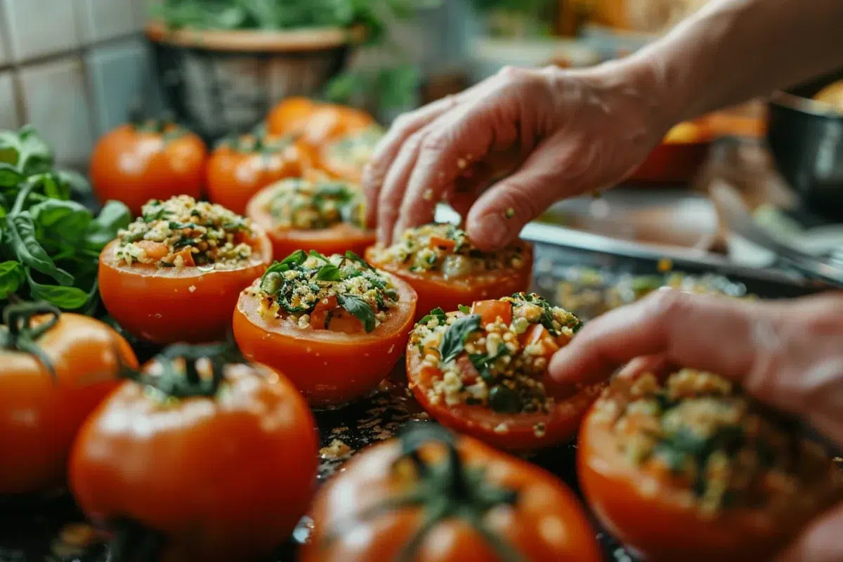 Les tomates farcies légères et savoureuses : découvrez une recette saine et équilibrée en 5 étapes simples
