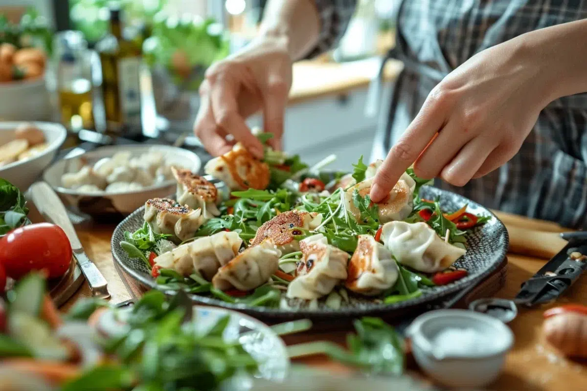 La salade de quenelles panées : une entrée croustillante et innovante prête en seulement 6 minutes