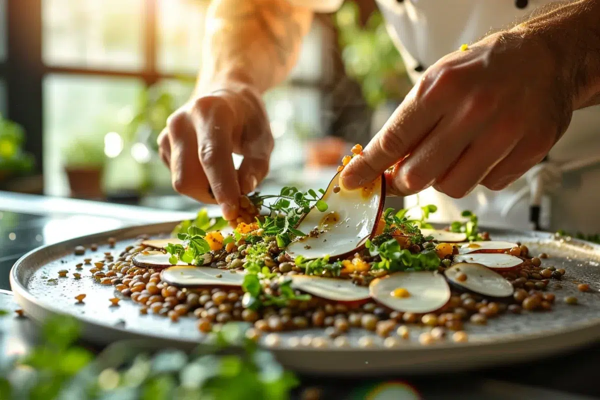 Recette gourmande de lentilles : un plat savoureux avec museau et vinaigrette moutardée prêt en 20 minutes