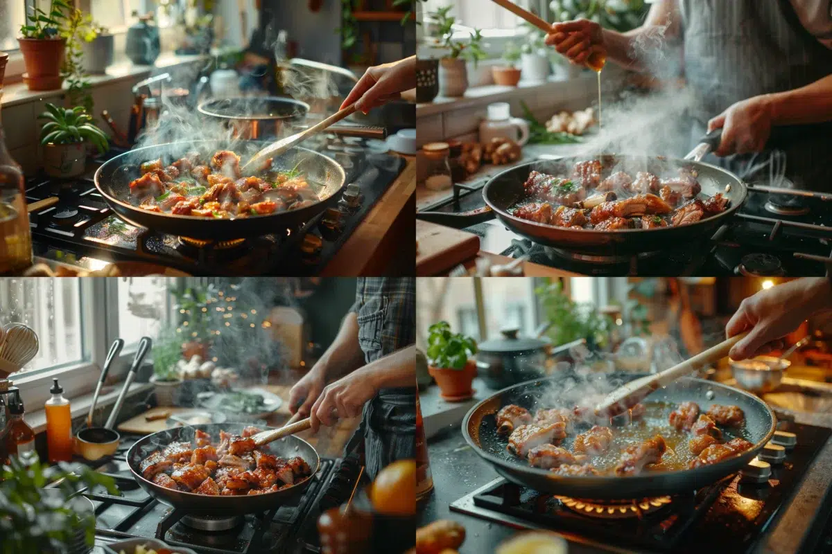 Les travers de porc au miel et gingembre : une recette facile et rapide pour un repas exotique en 20 minutes