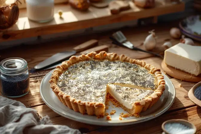 Une tarte au pavot et fromage blanc : la recette gourmande et originale pour sublimer vos repas