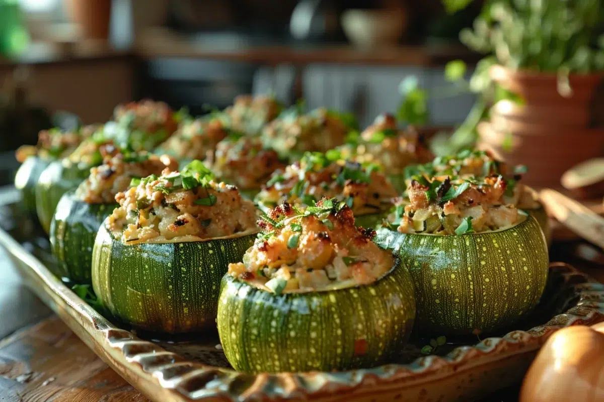 Les courgettes farcies au hachis : un plat convivial et rapide pour un dîner savoureux en 20 minutes