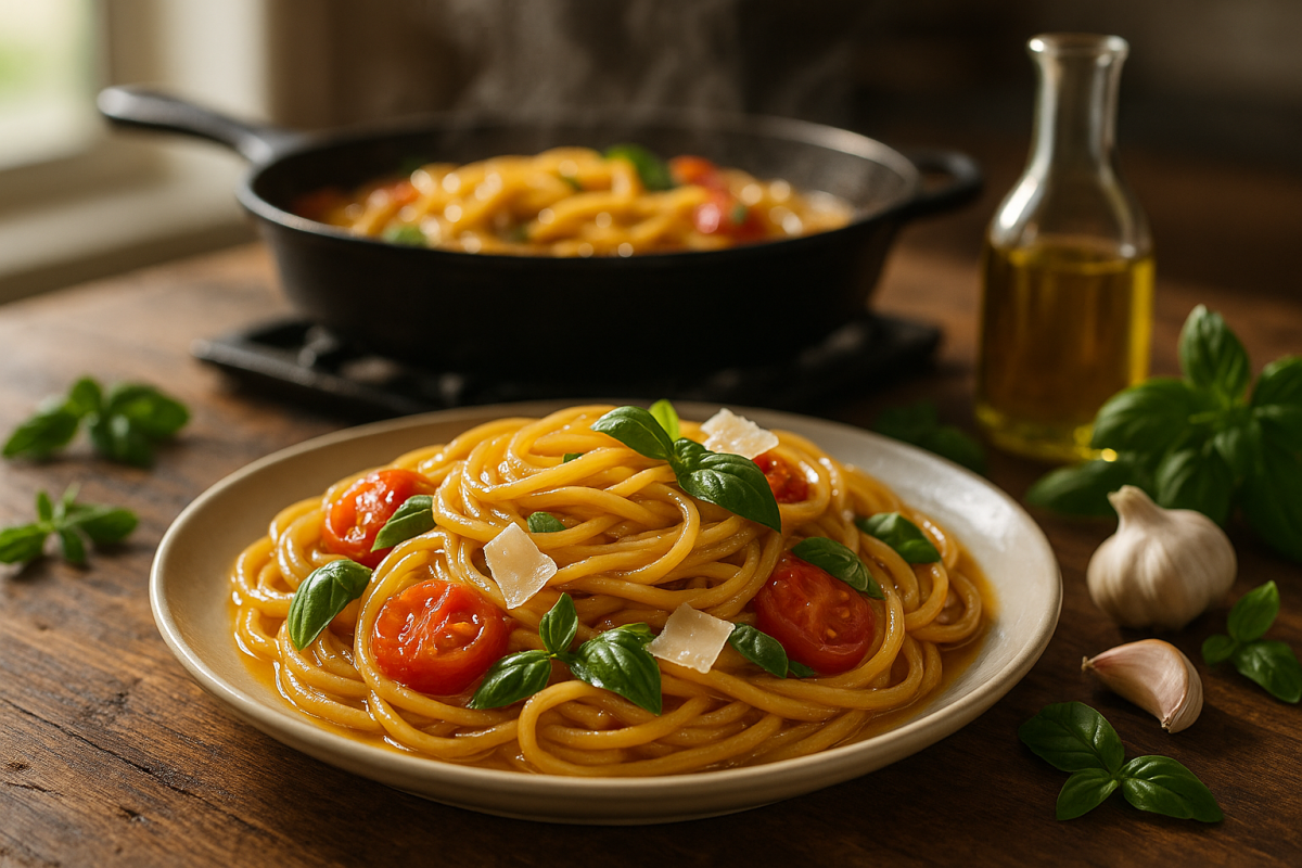 découvrez une recette de one-pot pasta savoureuse et rapide à préparer. simple à réaliser, elle combine des saveurs italiennes authentiques tout en évitant la corvée de la vaisselle. idéale pour un repas convivial et gourmand en un rien de temps !