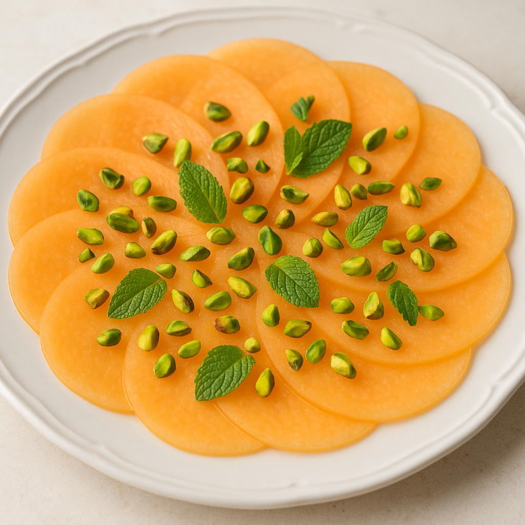 découvrez l'alliance étonnante du melon et de la pistache, un accord ultra frais qui rehausse vos apéritifs. parfait pour surprendre vos invités avec des saveurs délicates et estivales qui font sensation. préparez-vous à rafraîchir vos papilles !