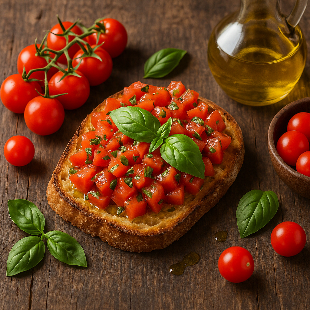 vous avez un apéro de dernière minute ? découvrez notre recette de bruschetta prête en seulement 5 minutes ! simple, rapide et délicieuse, elle fera sensation auprès de vos invités. ne paniquez pas, c'est la solution idéale pour un apéritif improvisé.