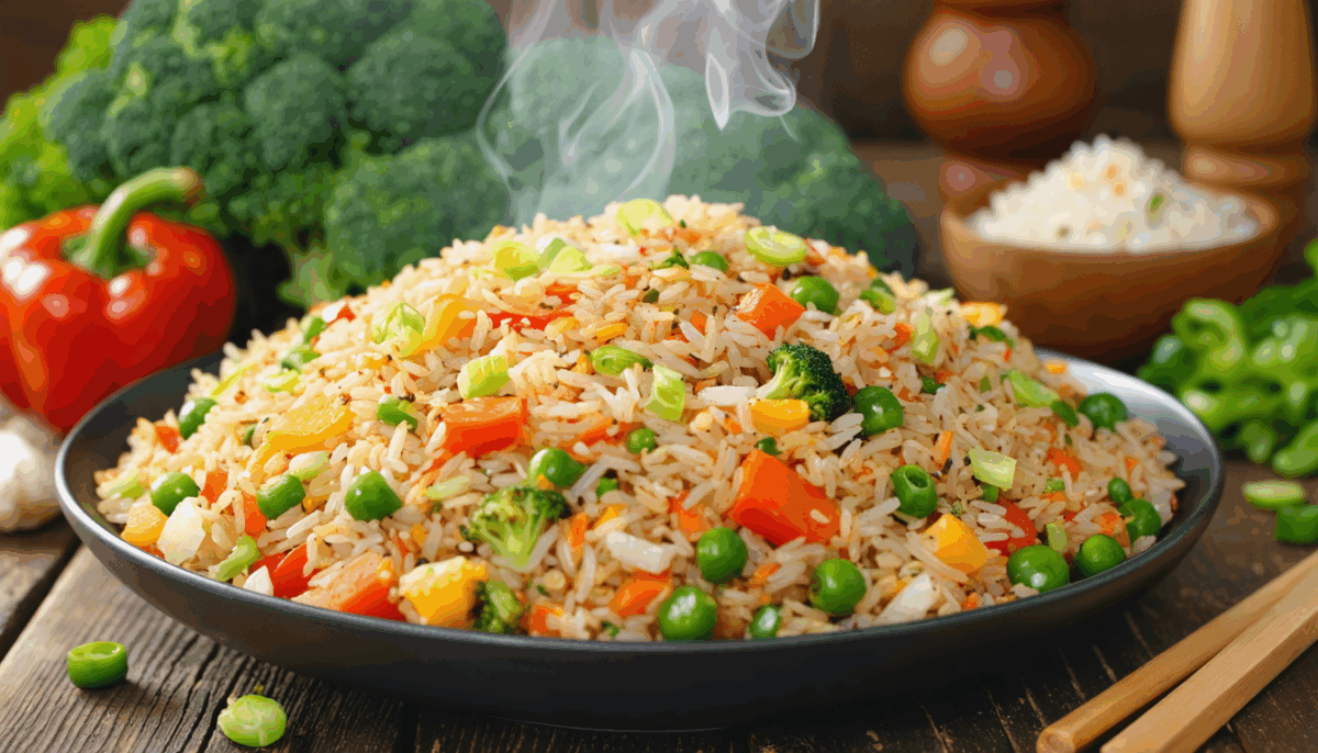 découvrez notre recette express de riz sauté aux légumes, prête en seulement 15 minutes ! un plat savoureux, coloré et facile à préparer pour un repas sain et gourmand au quotidien.