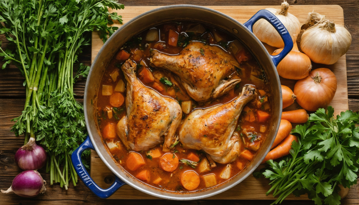 découvrez le secret de la poule au pot de grand-mère pour un mijoté authentique et réconfortant, alliant saveurs traditionnelles et savoir-faire d'antan.