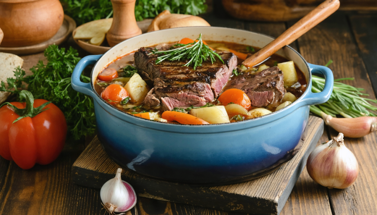 découvrez notre recette traditionnelle de pot-au-feu, simple à réaliser, pour un plat fondant et savoureux qui réchauffera vos repas en famille.