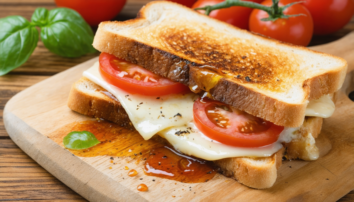 savourez nos sandwiches légers et toastés, garnis de fromage fondant et de tomates fraîches pour un goûter délicieux et équilibré.
