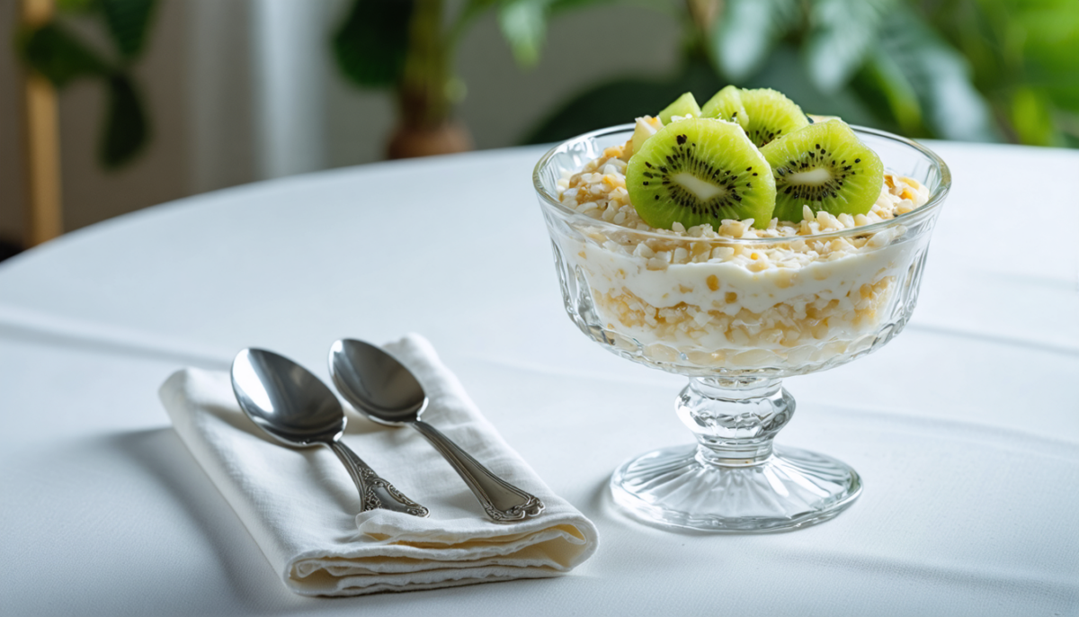 découvrez notre recette de riz au lait légèrement acidulé au kiwi, un dessert festif et raffiné qui marie douceur et fraîcheur pour émerveiller vos papilles.