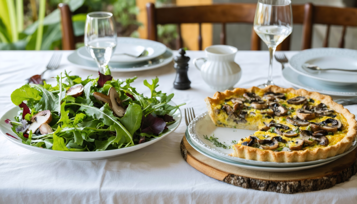 découvrez notre recette simple et savoureuse de quiche automnale aux champignons, parfaite pour réchauffer vos repas avec des saveurs de saison délicieuses.