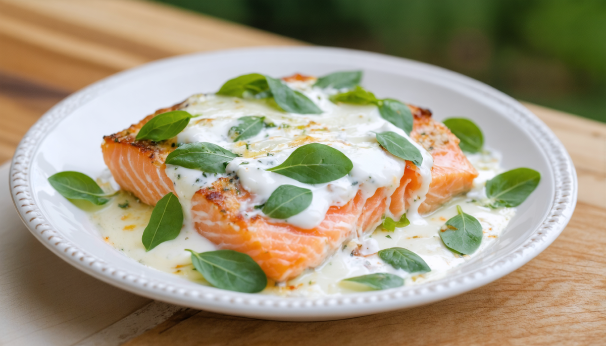 découvrez notre recette légère et savoureuse de gratin de saumon à l’oseille, sublimée par une touche crémeuse au fromage blanc, parfaite pour un repas équilibré et gourmand.