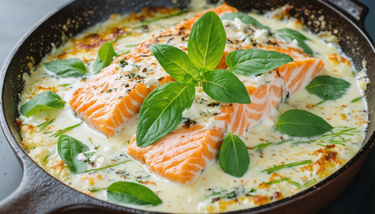 savourez un gratin de saumon à l’oseille, léger et gourmand, sublimé par une touche crémeuse au fromage blanc, pour un repas équilibré et plein de saveurs.