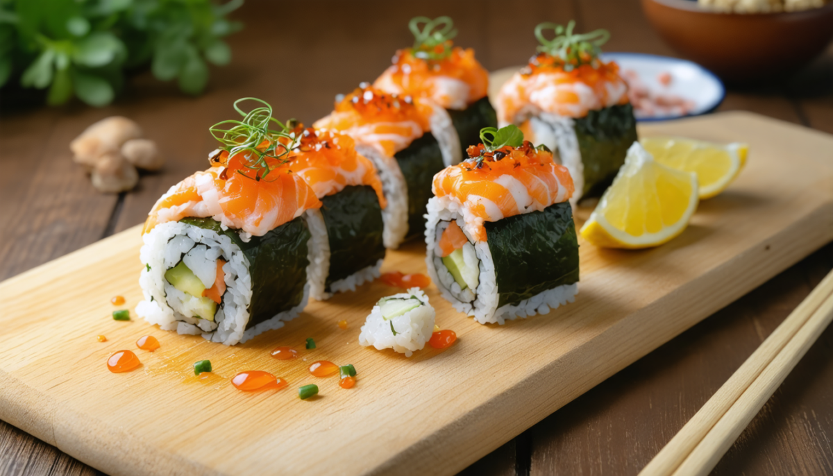 découvrez nos makis maison légers aux rillettes de crabe et saumon, sans riz, pour une saveur diététique et gourmande. parfaits pour un repas sain et délicieux !