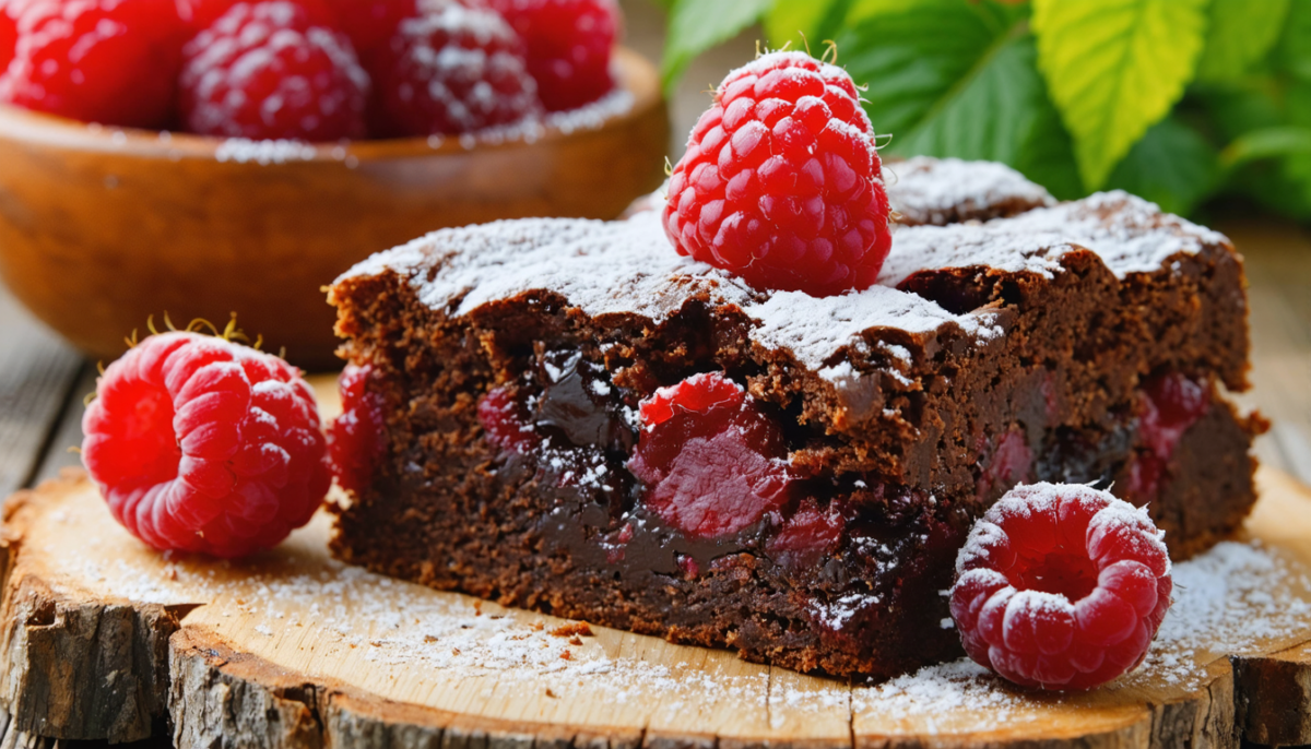 découvrez notre recette gourmande et saine de brownie aux framboises, léger et délicieux, sans œufs ni beurre, parfait pour une pause sucrée équilibrée.