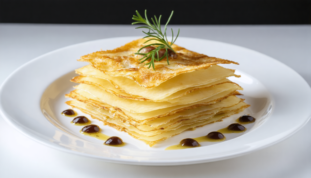 découvrez notre recette simple et gourmande de millefeuille de pommes de terre, parfaite pour un plat savoureux et facile à préparer.