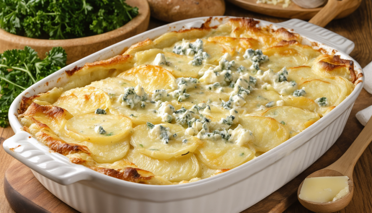 découvrez notre recette gourmande de gratin de pommes de terre au fromage bleu, un plat savoureux et fondant parfait pour régaler toute la famille.
