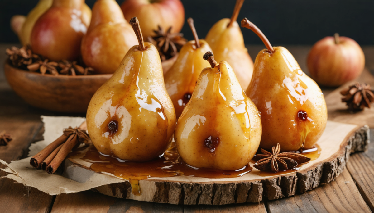 découvrez la recette gourmande des poires rôties au miel et aux épices, un dessert d'automne caramélisé qui réchauffe les papilles et sublime vos repas de saison.