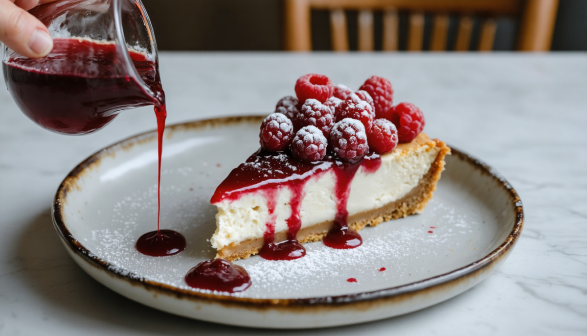 découvrez notre délicieuse recette de cheesecake aux framboises fraîches, agrémentée de croquants spéculoos pour un dessert gourmand et irrésistible.