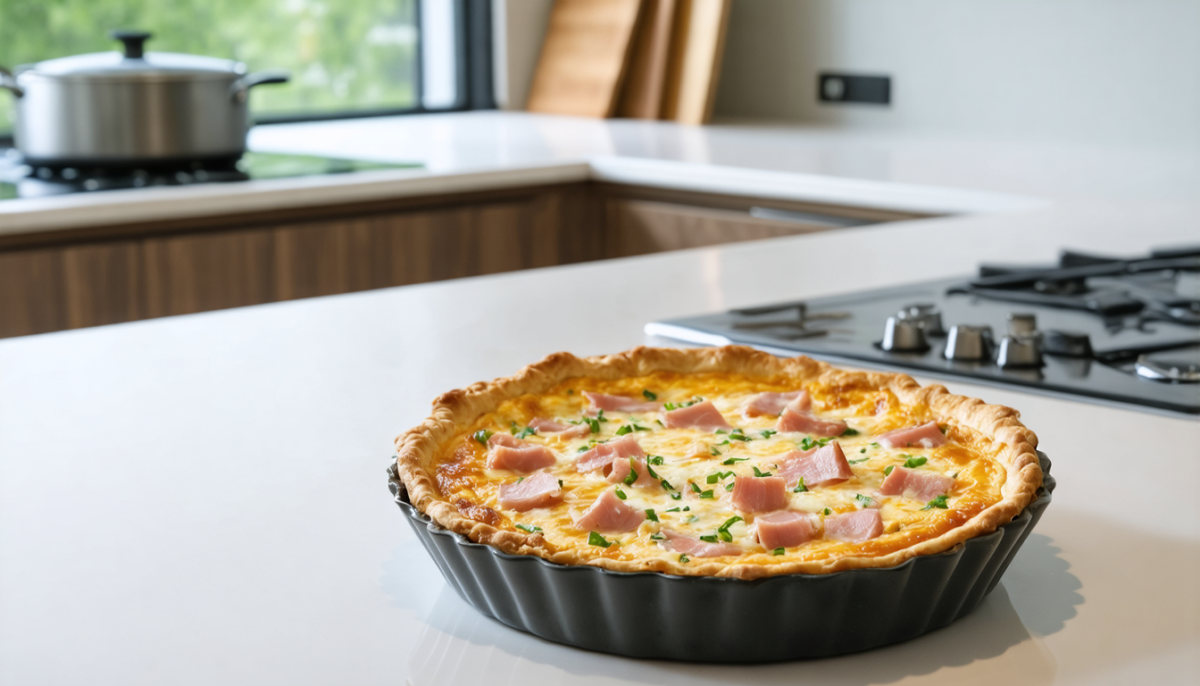 découvrez notre recette facile et diététique de quiche légère jambon-gruyère sans pâte ni gluten, idéale pour un repas savoureux et sain.