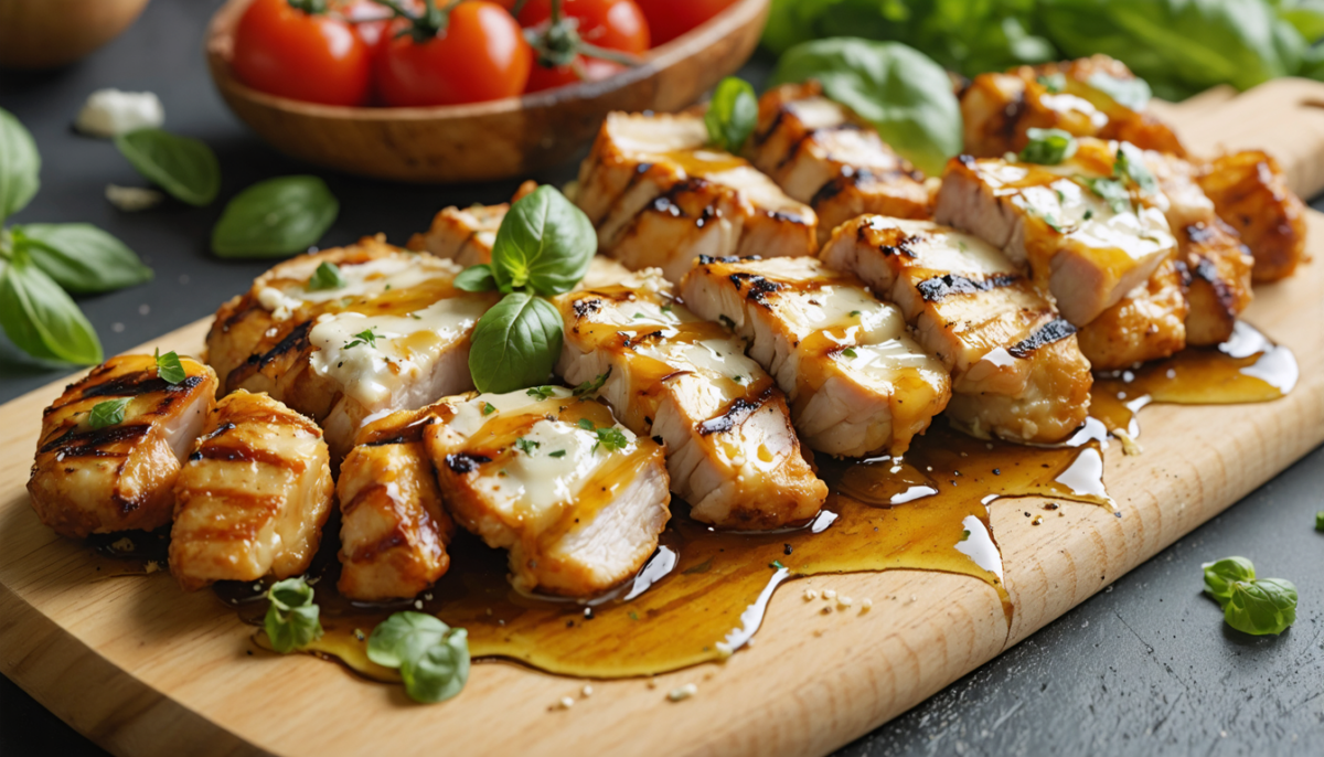 savourez une raclette gourmande alliant chèvre fondant, poulet tendre et une subtile touche de miel sucré pour un délice unique.