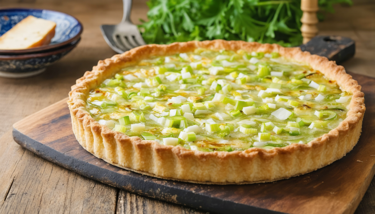 savourez notre flamiche gourmande aux poireaux et maroilles, une recette traditionnelle pleine de saveurs, simple et délicieuse pour régaler toute la famille.
