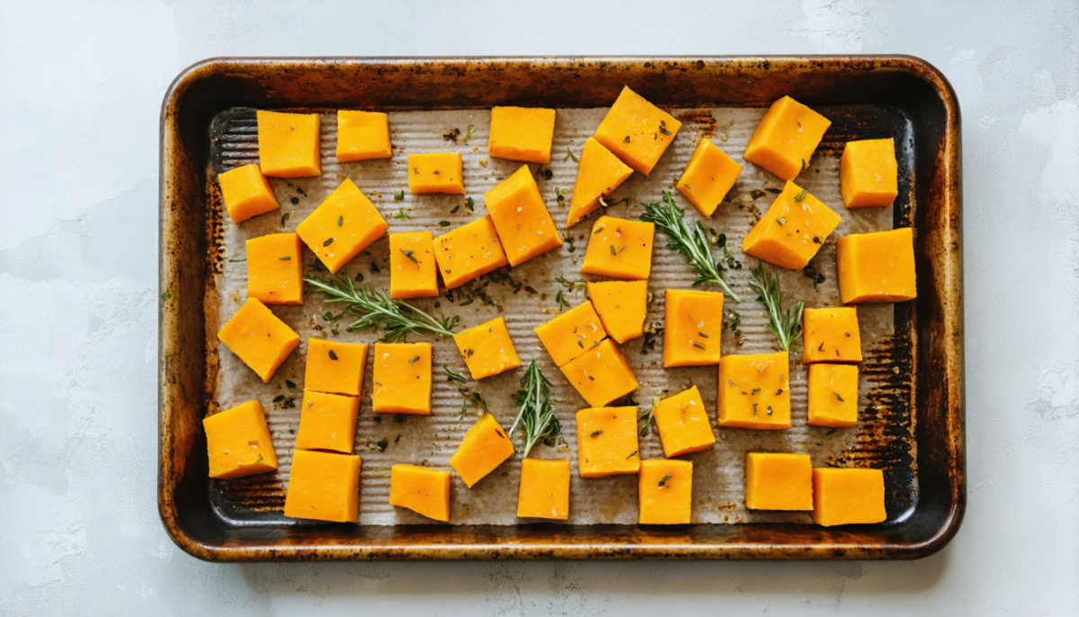 découvrez notre délicieuse salade automnale alliant la douceur du butternut, les saveurs des champignons sautés et la richesse du fromage fondant, parfaite pour vos repas de saison.