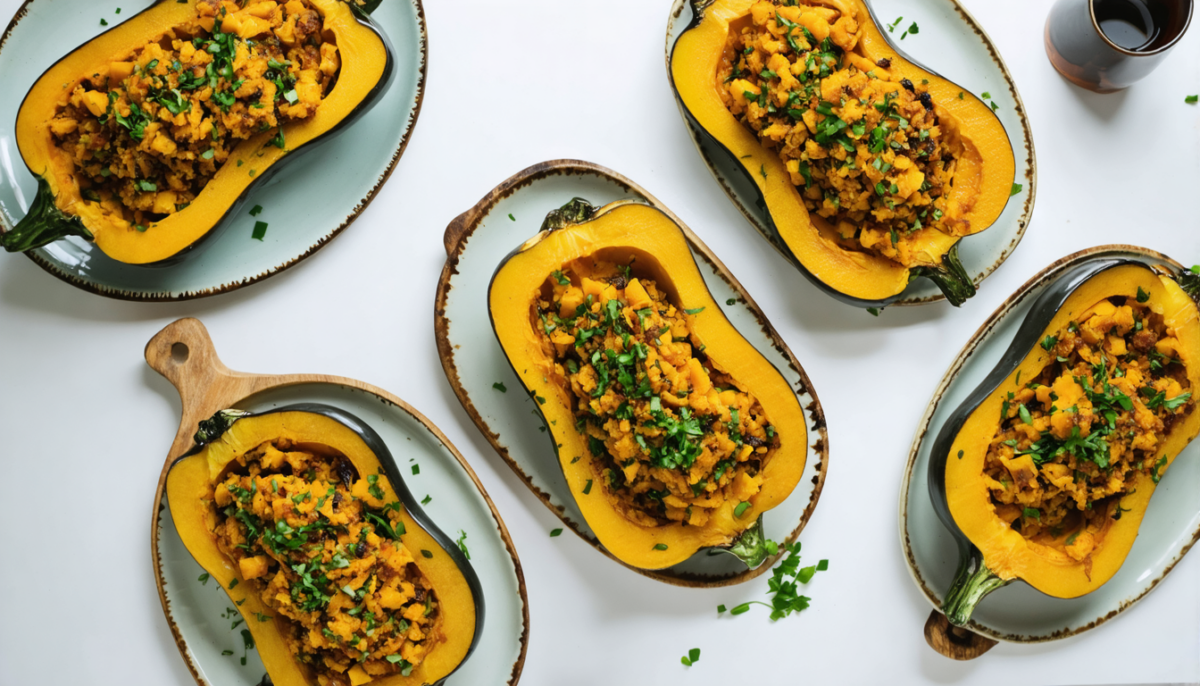découvrez notre recette gourmande de courges farcies au fromage à raclette, idéale pour un repas réconfortant et savoureux en toute saison.