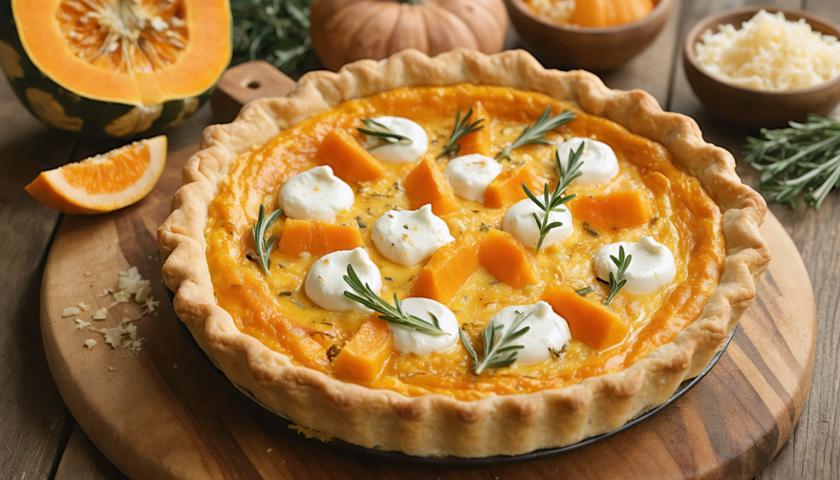 découvrez notre recette savoureuse et réconfortante de quiche au potimarron et fromage frais, parfaite pour un repas convivial et gourmand.