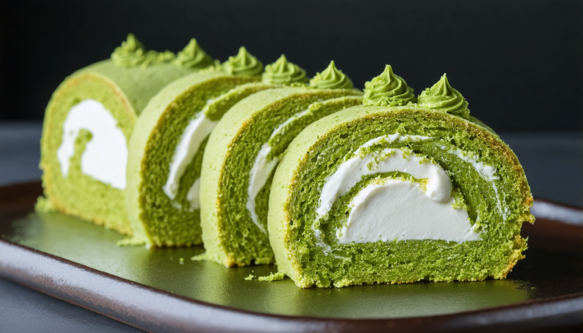 découvrez notre recette facile de roulés au matcha et crème vanillée, légers et pleins de saveurs, parfaits pour une pause gourmande et saine.