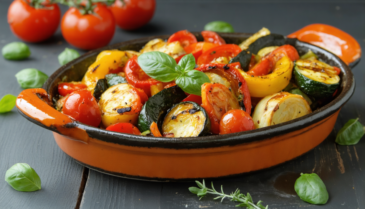 découvrez la recette authentique de l'escalivade catalane, un délicieux mélange de légumes rôtis au four, parfumé et savoureux, parfait pour vos repas d'été.