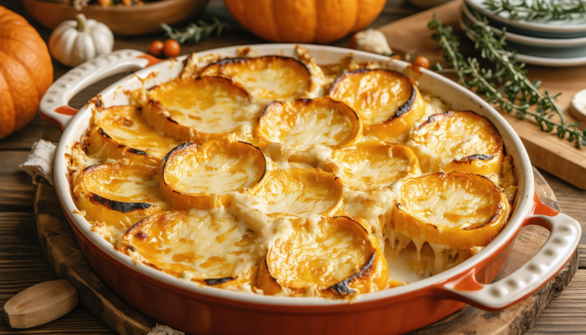 découvrez notre recette gourmande de gratin de potimarron fondant au fromage, un plat savoureux et réconfortant à savourer en famille.