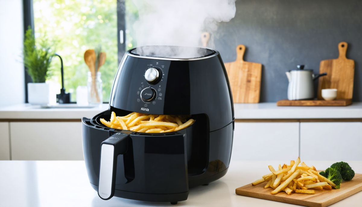 découvrez la friteuse sans huile compacte ninja crispi 1700w, alliant performance et praticité pour des repas savoureux et sains où que vous soyez.