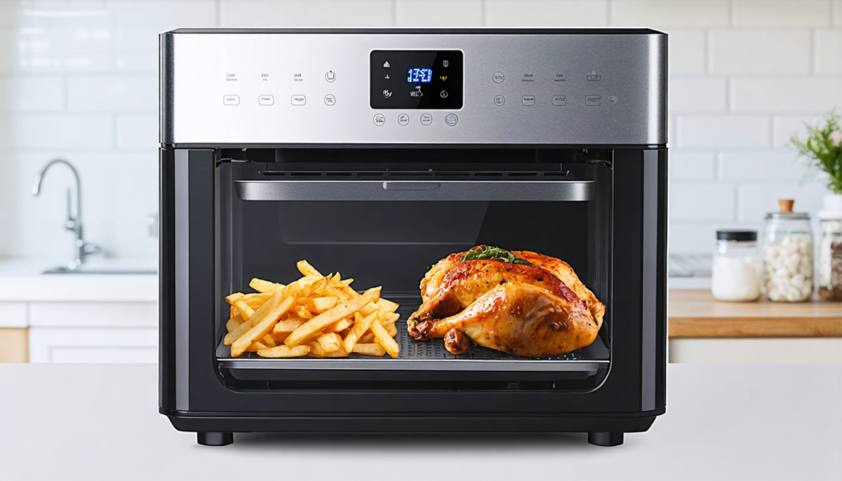 découvrez la friteuse xxl à air avec double compartiment de 12 litres, idéale pour des cuissons rapides, simples et saines. préparez plusieurs plats en même temps avec efficacité et saveur.