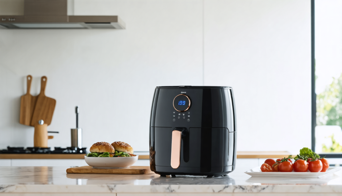découvrez notre test complet de la ninja air fryer max pro, une friteuse familiale élégante et performante avec une capacité généreuse de 6,2 l, idéale pour des repas sains et savoureux.