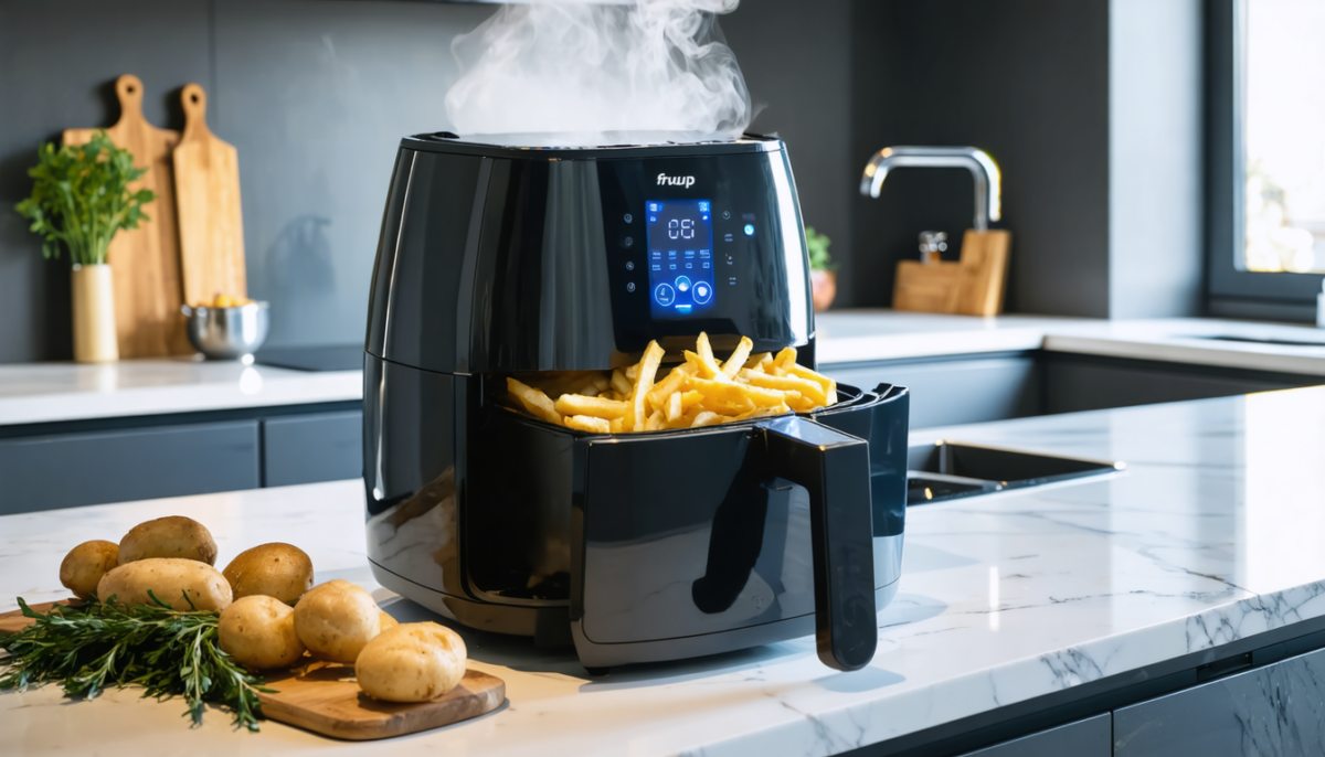 découvrez la gourmetmaxx fryup xl, la friteuse à double chambre innovante qui prépare des frites légères et croustillantes à la perfection.