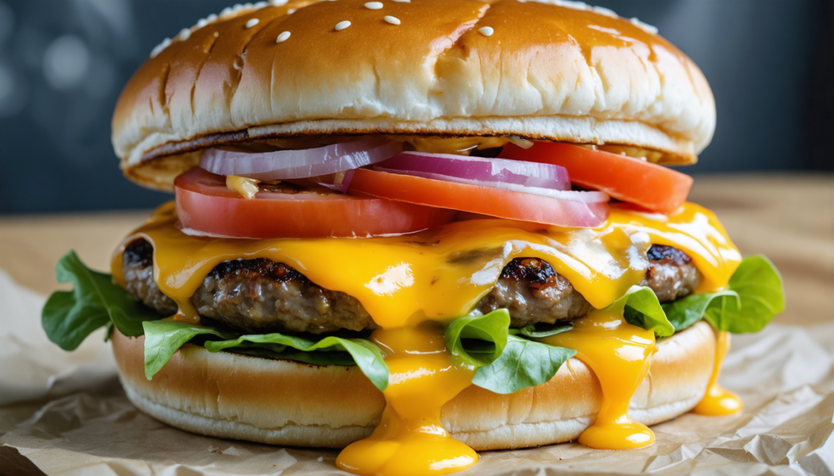 découvrez notre recette savoureuse de hamburger au fromage à raclette, un délice fondant qui ravira vos papilles à chaque bouchée.
