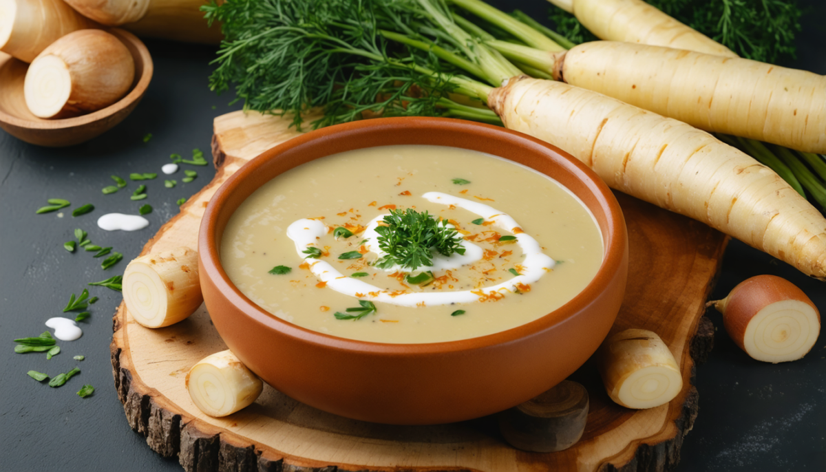 découvrez notre recette facile et saine de velouté de panais à la crème légère, un plat gourmand qui allie douceur et bienfaits nutritionnels pour réchauffer vos repas.