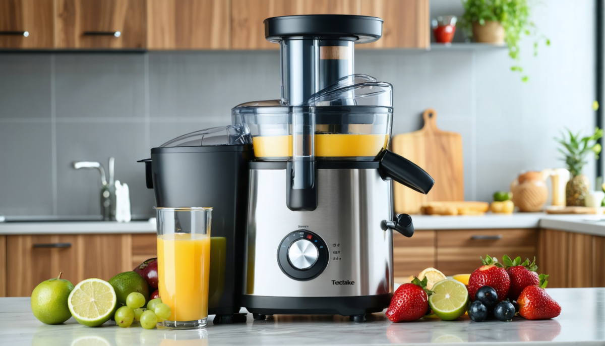 découvrez l'extracteur de jus 15l en acier inoxydable tectake, alliant performance optimale et durabilité exceptionnelle pour des jus frais et savoureux au quotidien.