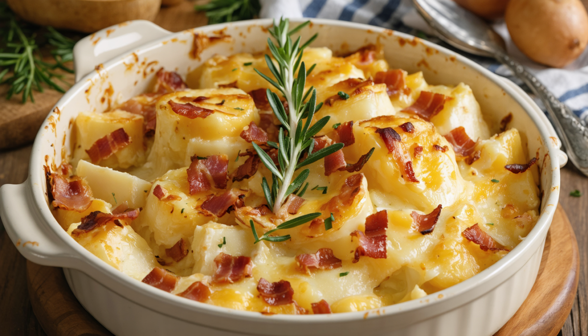 savourez l'hiver avec notre recette gourmande de tartiflette au camembert, facile à préparer et délicieusement réconfortante.