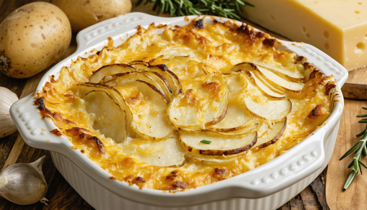 découvrez notre recette facile et gourmande de gratin de pommes de terre au fromage à raclette, idéale pour un repas réconfortant et savoureux en famille.