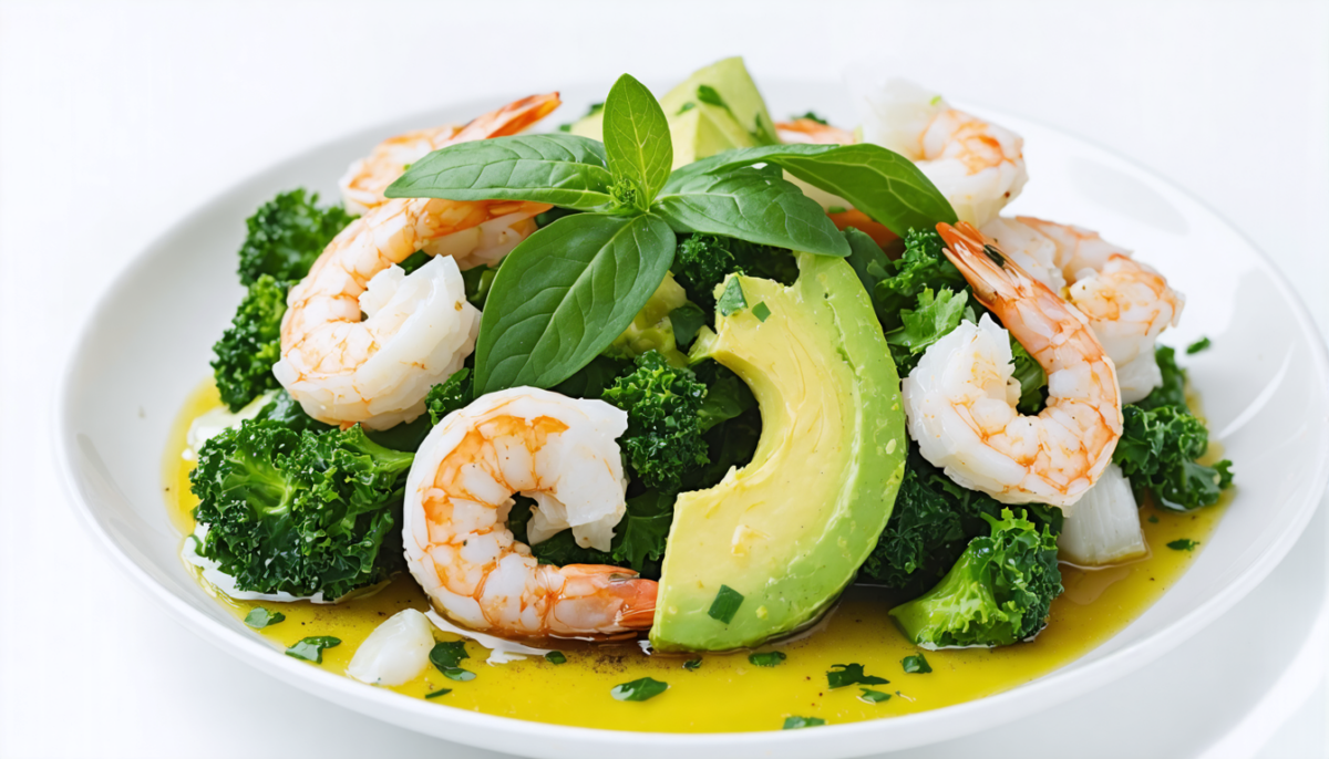 découvrez notre délicieuse salade fraîcheur aux crevettes, kale et avocat, parfaite pour un repas sain et gourmand alliant saveurs et bienfaits nutritionnels.