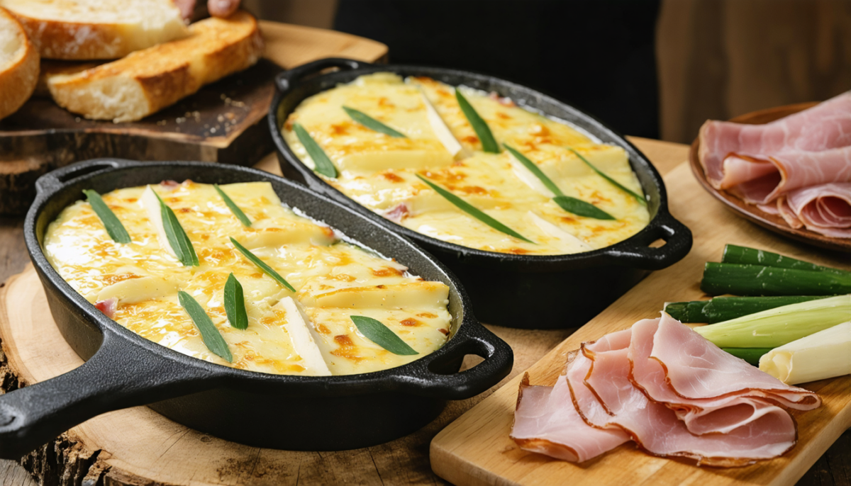 savourez une raclette ch’ti authentique avec du maroilles fondant, du jambon savoureux et des endives croquantes pour un repas réconfortant et gourmand.