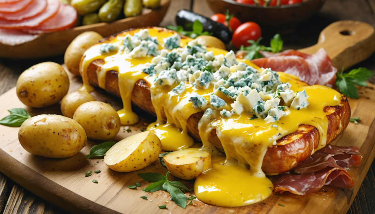 découvrez notre recette gourmande de raclette au bleu, un twist fromager inoubliable qui séduira vos papilles et réchauffera vos soirées.