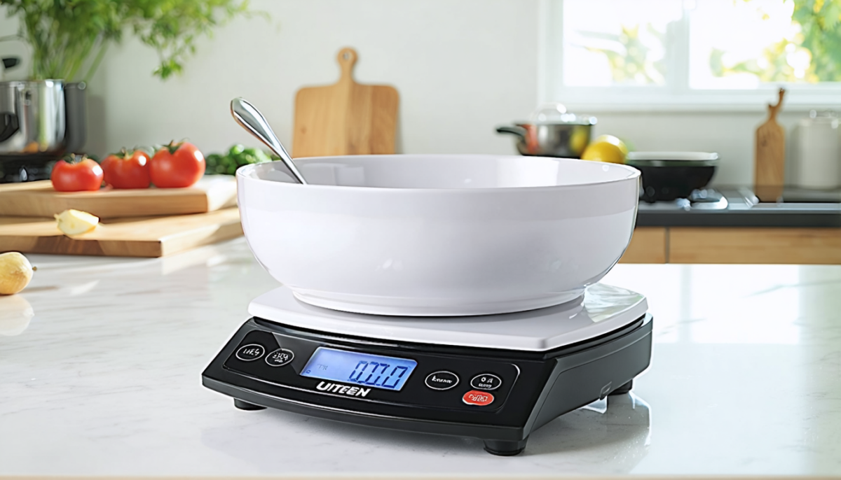 découvrez la balance de cuisine uten 5 kg avec bol amovible, parfaite pour une mesure précise et une utilisation pratique au quotidien en cuisine.