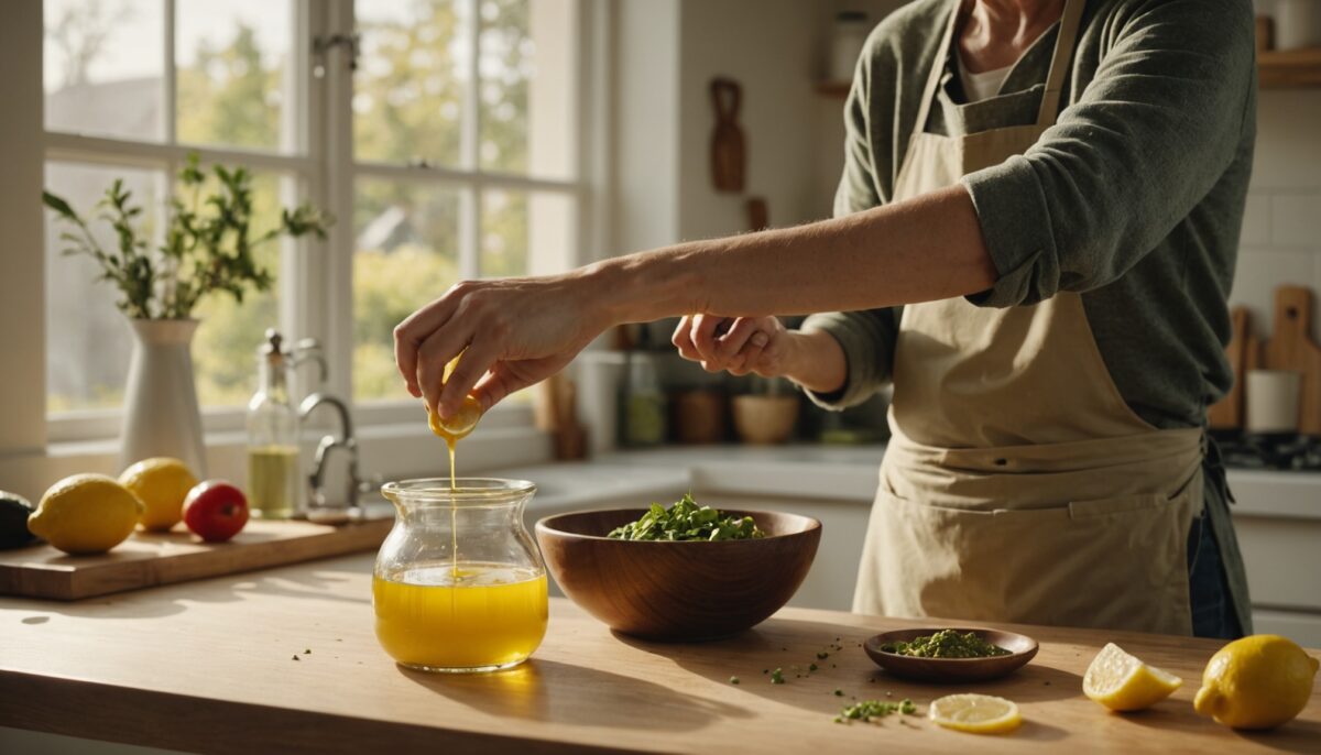 Vinaigrette Express à l'Huile d'Olive, Citron et Moutarde : La Recette Simple et Savoureuse