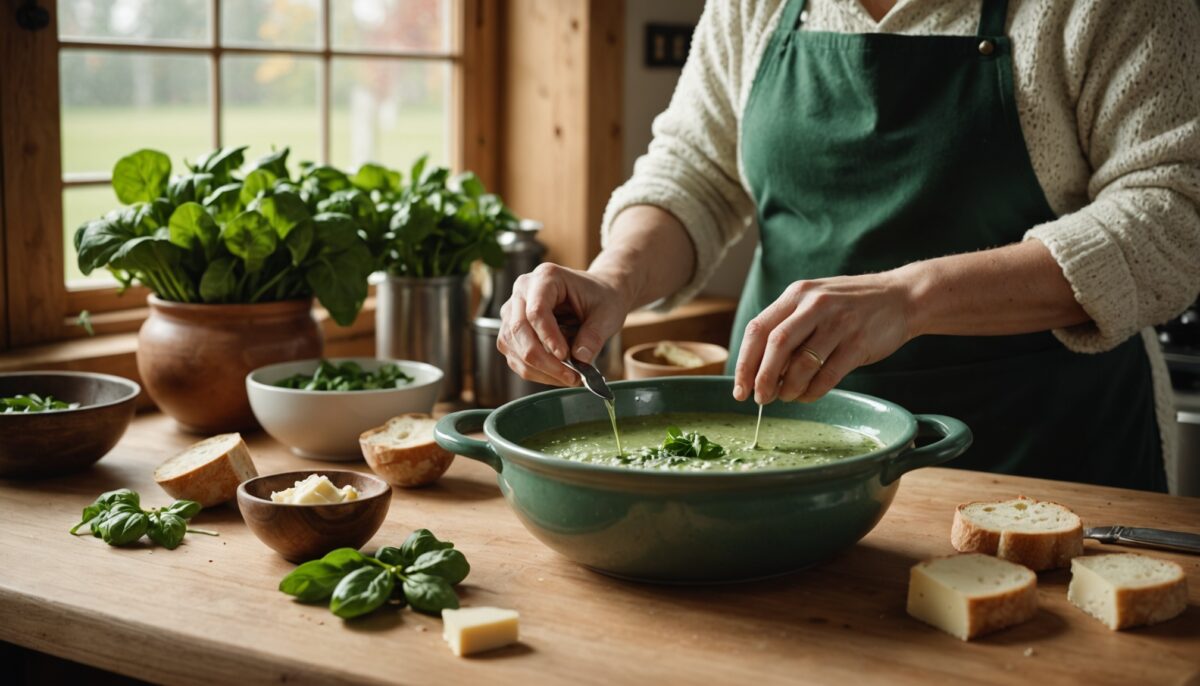 Délice crémeux : la recette incontournable du velouté d’épinards au fromage pour un moment de douceur