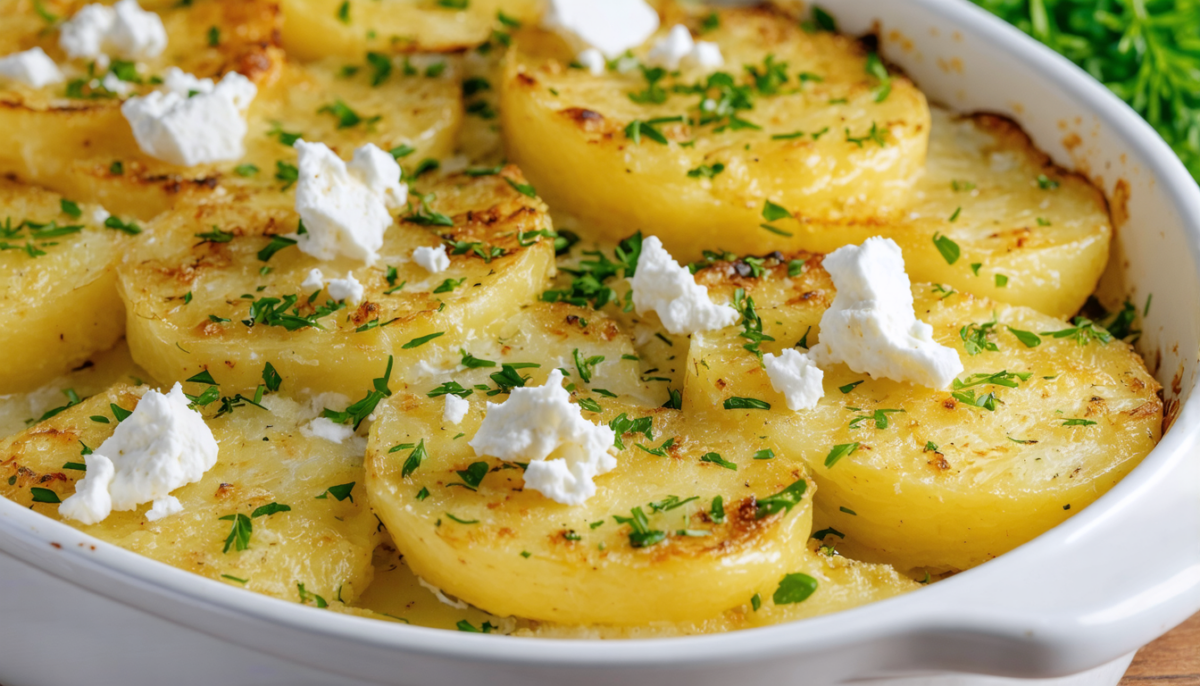 apprenez à préparer une délicieuse recette de pommes de terre au fromage de chèvre, simple et savoureuse, idéale pour un repas gourmand et réconfortant.
