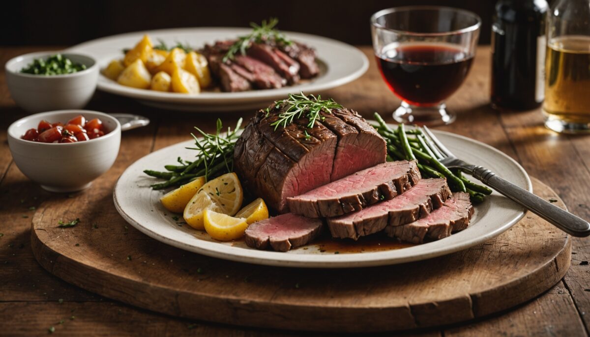 Rosbeef mariné et servi froid : une recette légère en fines tranches